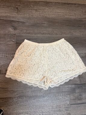 Peppermayo Cream Lace Women's Shorts
